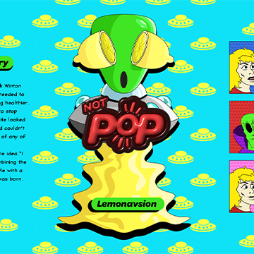 Preview of the Graphic Design for the Pop Art Wine / Flavored Water Bottle and Instagram Post